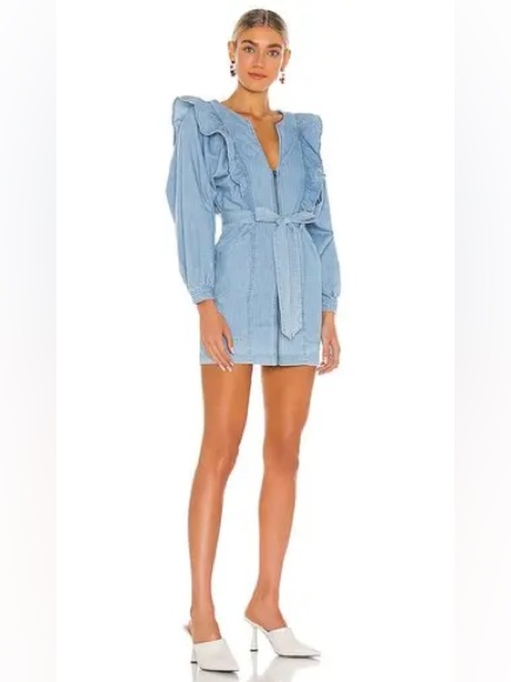 Free People Imogene Denim Mini Dress - Picture 5 of 7